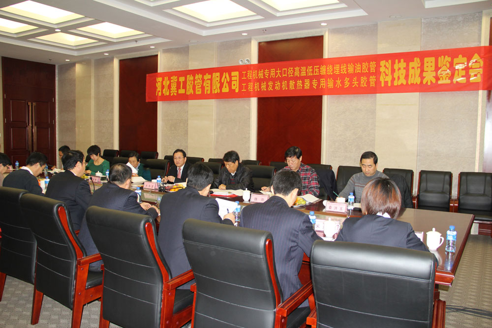 河北省科技廳、天工院及國內(nèi)**橡膠專家來我公司進行科技成果鑒定.jpg